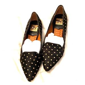 Dolce Vita Black Calf Hair Polka Dot Flats